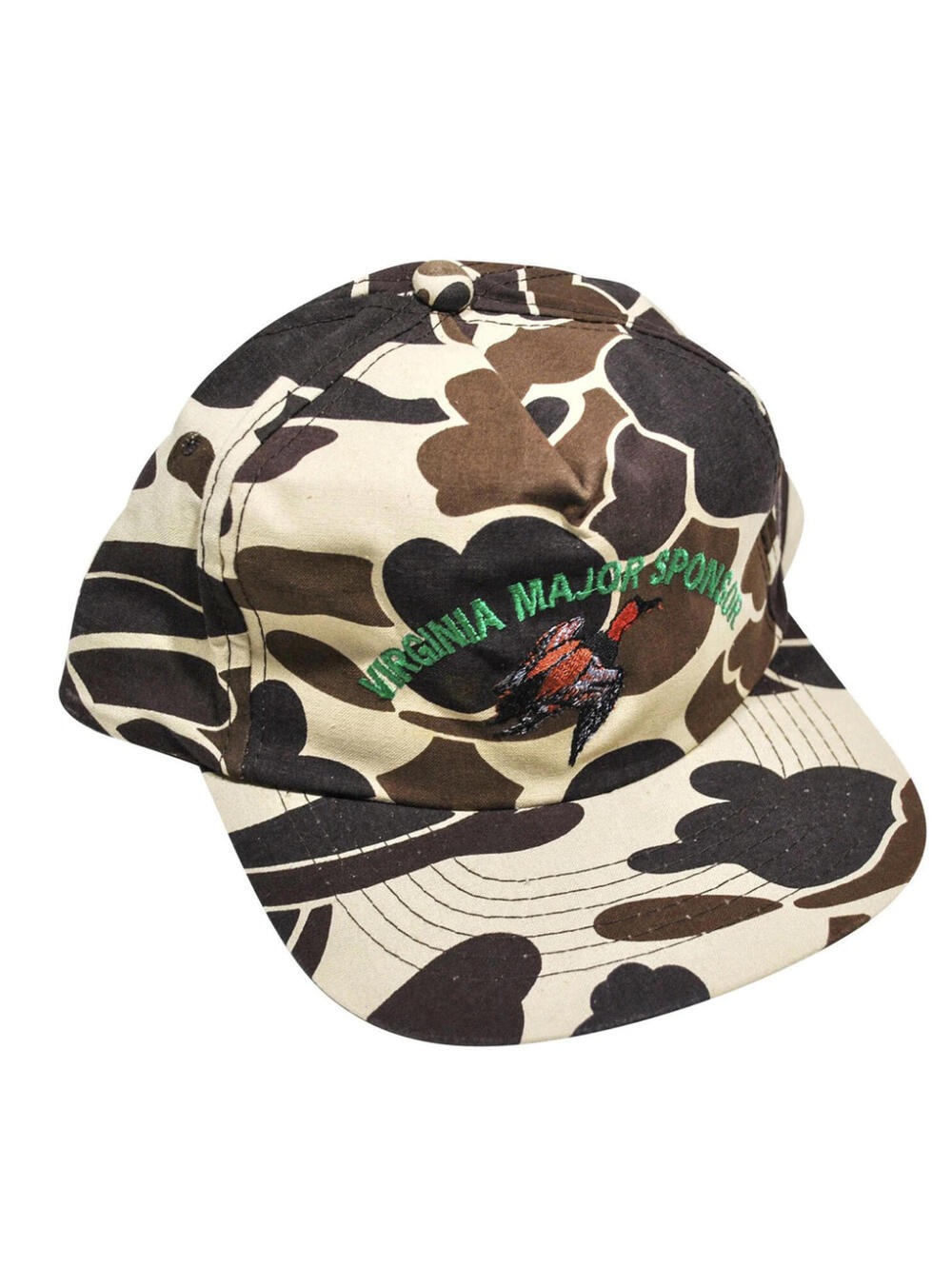 Vintage Ducks Unlimited Virginia Major Sponsor 9s Camo Hunting Snapback
